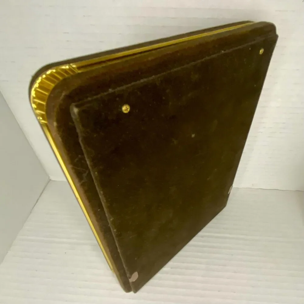 Vintage Brass Art Deco Picture Frame Double Folding 5